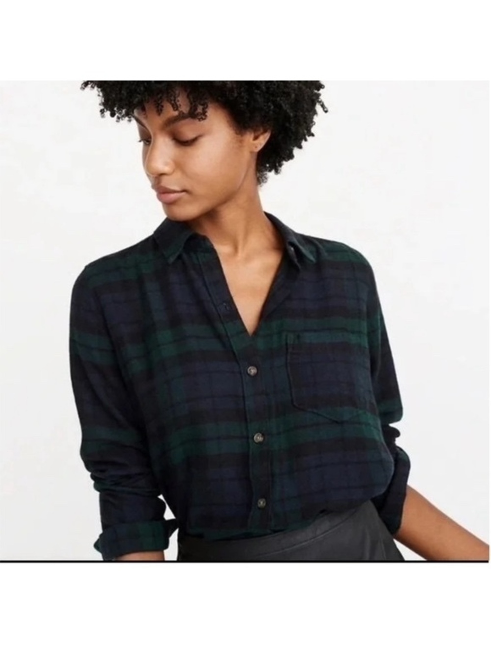 Abercrombie & Fitch Blackwatch Plaid Button Down Shirt Size M